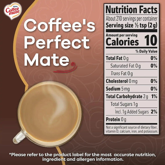 Coffee Mate Chocolate Creme Powder Creamer, 15 Oz, 6 Pack
