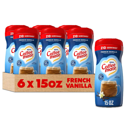 Coffee Mate French Vanilla Powder Creamer, 15 Oz, 6 Pack