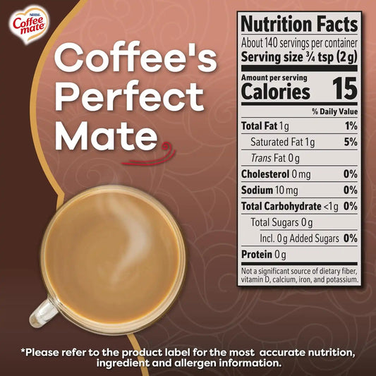 Coffee Mate Chocolate Creme Zero Sugar Powder Creamer, 10.2 Oz
