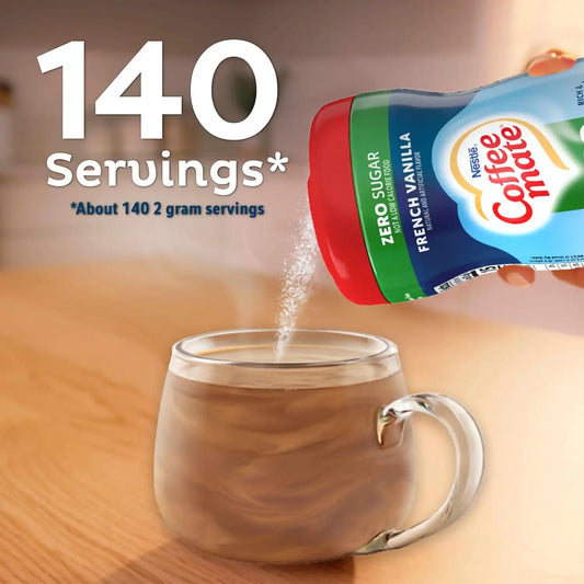 Coffee mate Zero Sugar Flavored Creamer 4 Pack Variety Pack (10.2 oz bottles) – Vanilla Caramel, Hazelnut, French Vanilla, Chocolate Crème